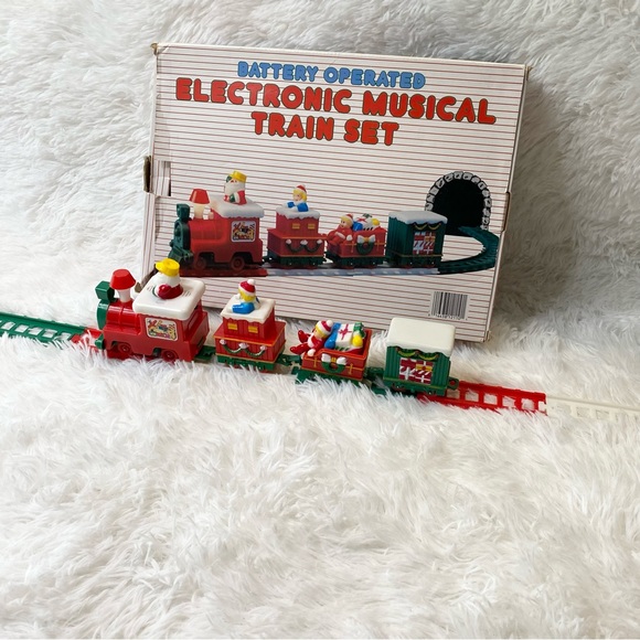 Vintage Christmas Battery Operated Electronic Musical Train Set - Picture 3 of 12